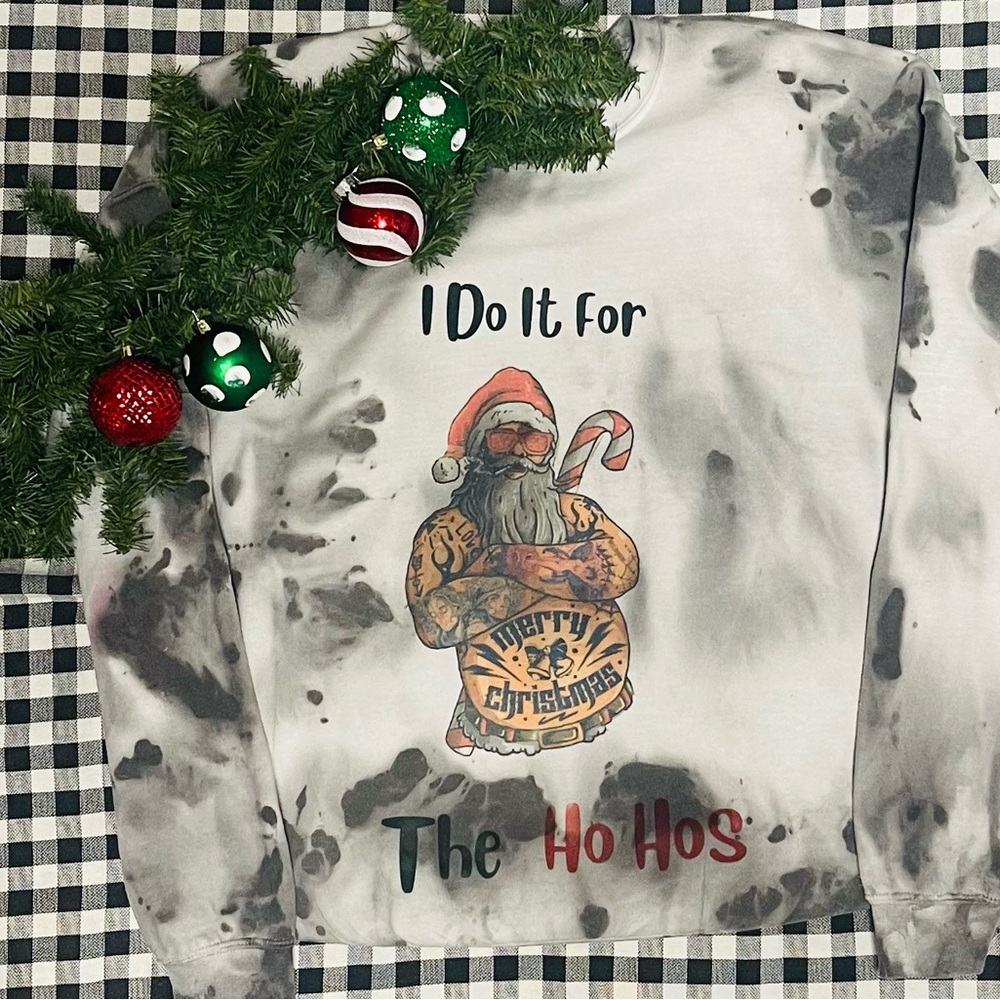 Tattooed Santa sweatshirt Pre cyber Monday sale